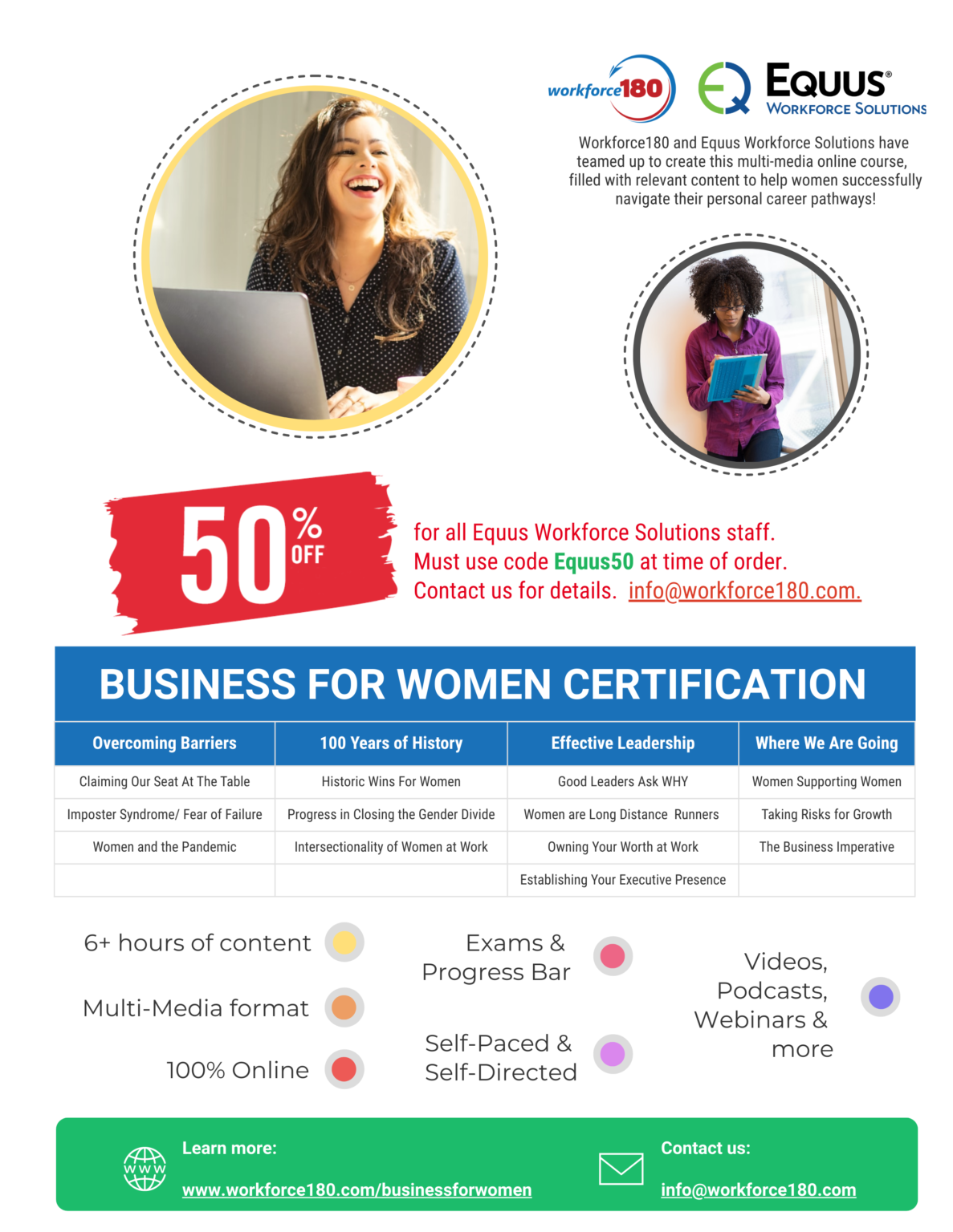 EQUUS Business for Women Workforce180
